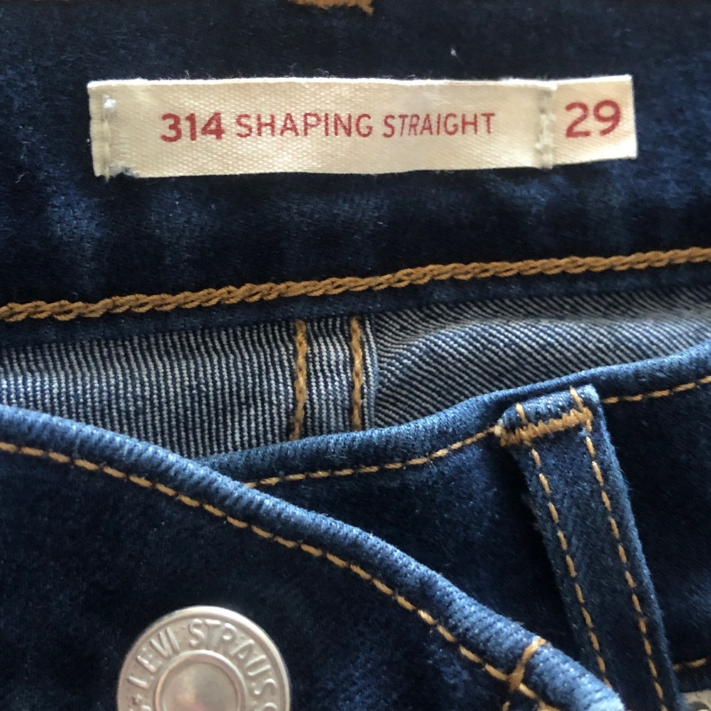 Levi’s shaping Straight Leg Jeans - Dark Blue - Picture 4 of 5